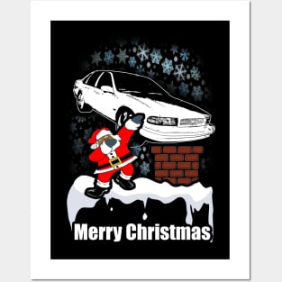 Dabbing Santa Clause Merry Bubble Caprice Snowing Christmas Posters and Art